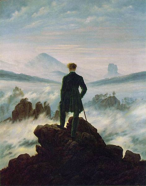 Viandante sul mare di nebbia, 1818, Amburgo, Kunsthalle