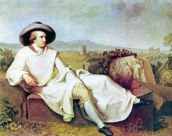Goethe in Campagna by Tischbein