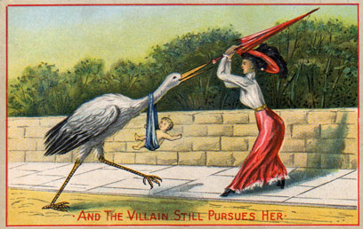 Victorian-postcard-stork