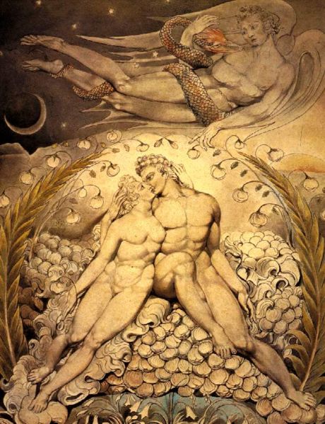 William Blake Satan Watching the Caresses of Adam and Eve