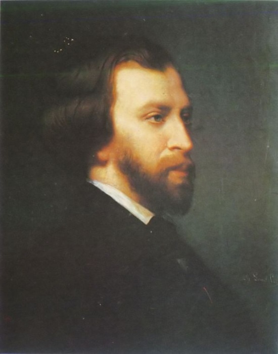 A portrait of Alfred de Musset in 1854, three years before his death