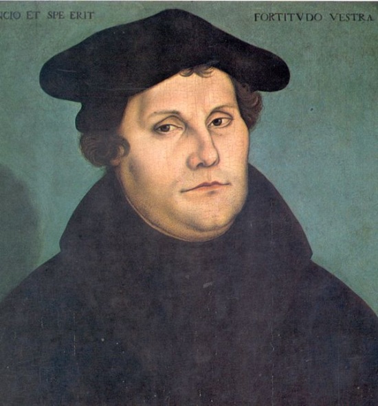 Martin Luther painted by Lucas Cranach 1529 