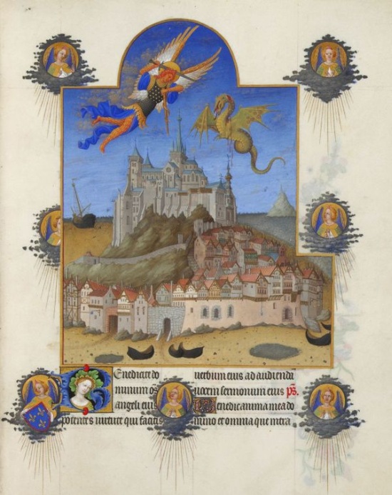 The Archangel Saint Michael in action in The Book of Hours