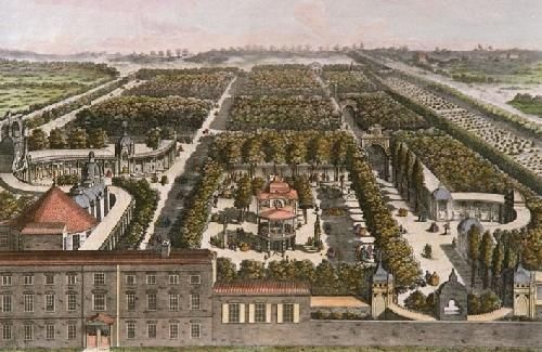 A painting of Vauxhall Gardens in 1751, when it served as the equivalent of today's theme park.
